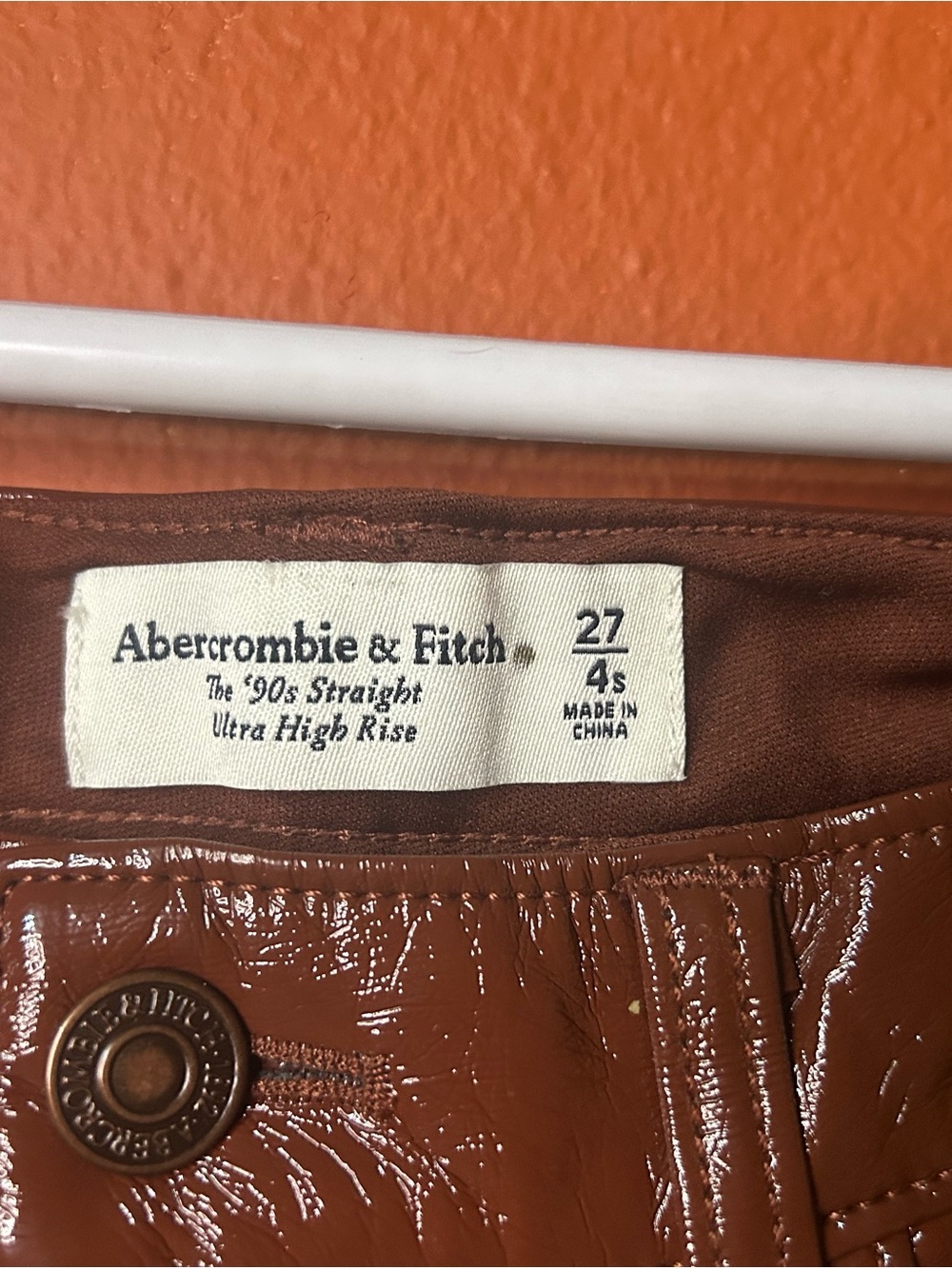 Abercrombie & Fitch Brown Glossy woman’s Pants - Picture 3 of 5